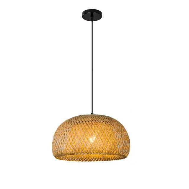 Bamboo Hanging Ceiling Lamp C │ Handmade Wooden Ratten Lighting For Home Decoration - Besontique Home
