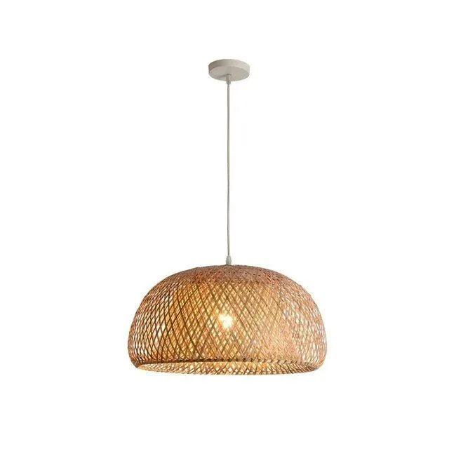 Bamboo Hanging Ceiling Lamp C │ Handmade Wooden Ratten Lighting For Home Decoration - Besontique Home
