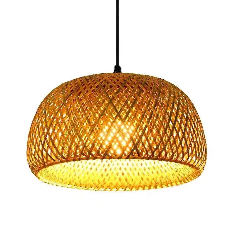Bamboo Hanging Ceiling Lamp C │ Handmade Wooden Ratten Lighting For Home Decoration - Besontique Home