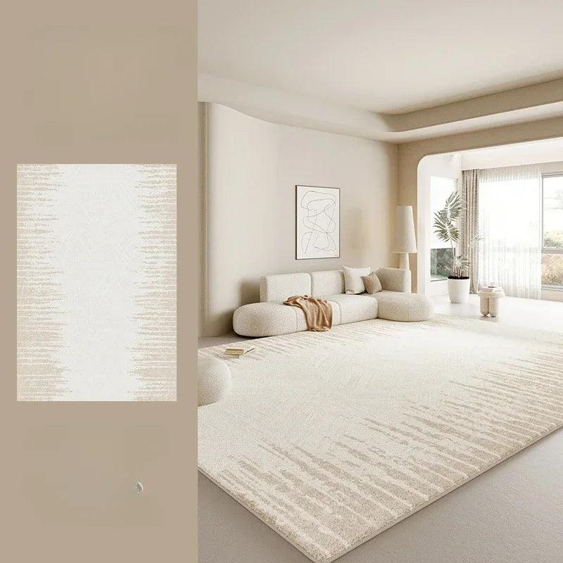 Beige Light Beige Luxury Home Floor Carpet │ Modern Boho Anti-Slip Decorative Rug - Besontique Home