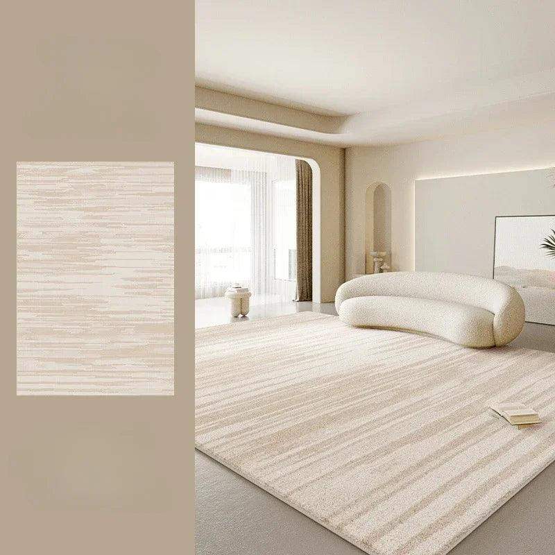 Beige Light Beige Luxury Home Floor Carpet │ Modern Boho Anti-Slip Decorative Rug - Besontique Home