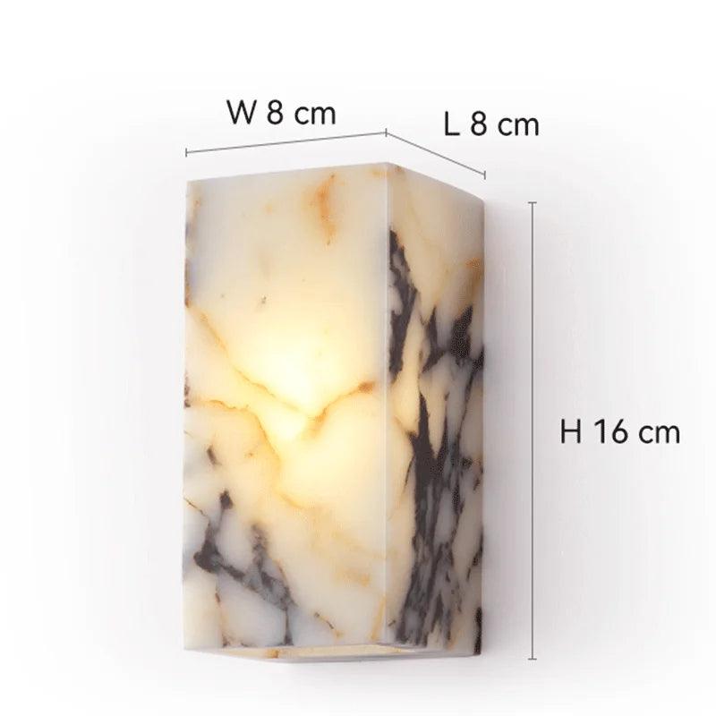 Black Cuboid Natural Stone Wall Lighting │ Modern High-end Luxury LED Indoor Wall Mounted Lamp Light - Besontique Home