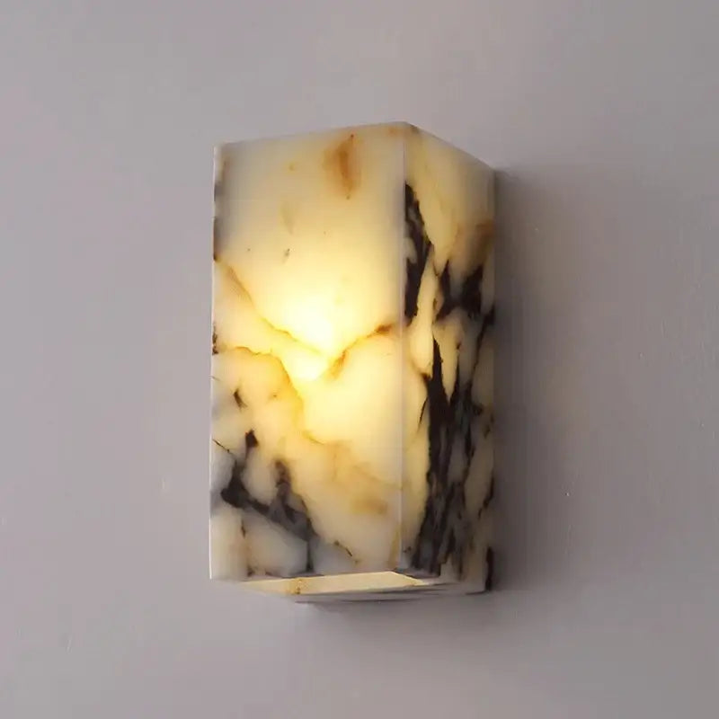 black-cuboid-natural-stone-wall-lighting-modern-high-end-luxury-led-indoor-wall-mounted-lamp-light-besontique-home-13337 - Besontique Home