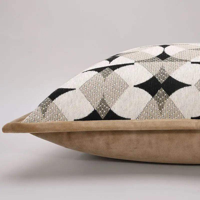 black-khaki-beige-geometric-pattern-cushion-cover-modern-nordic-decorative-pillowcase-besontique-home-22134 - Besontique Home