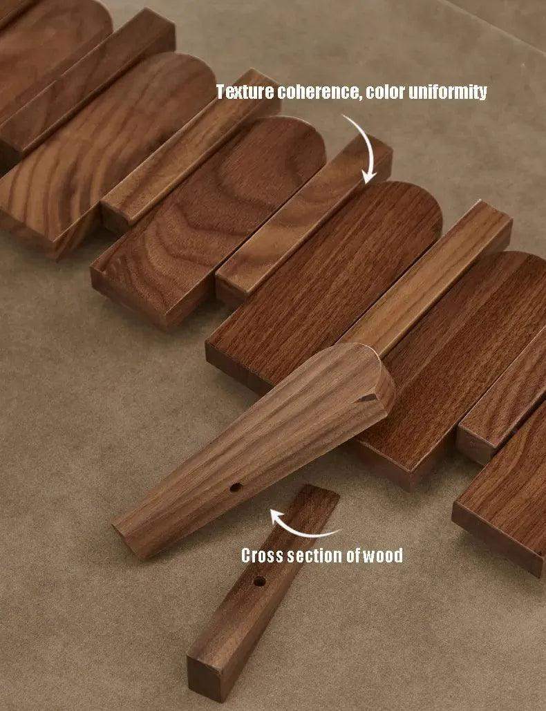 Black Walnut Foldable Wall Hanging Hooks Hanger │ Modern Nordic Rack for Clothes Bags Coat │ Entrance Door Home Decoration - Besontique Home