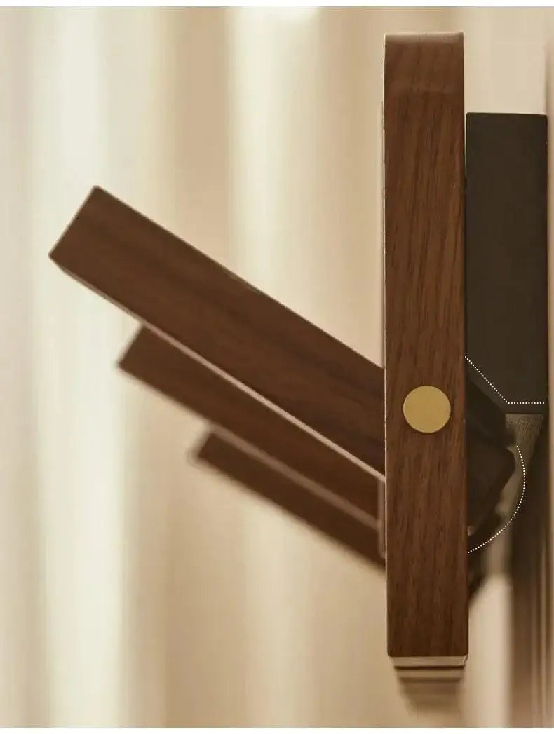 Black Walnut Foldable Wall Hanging Hooks Hanger │ Modern Nordic Rack for Clothes Bags Coat │ Entrance Door Home Decoration - Besontique Home