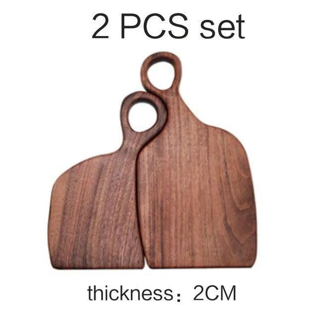 Black Walnut Wood Tray Solid Chopping Boards │ Modern Decorative Platter Kitchenware - Besontique Home
