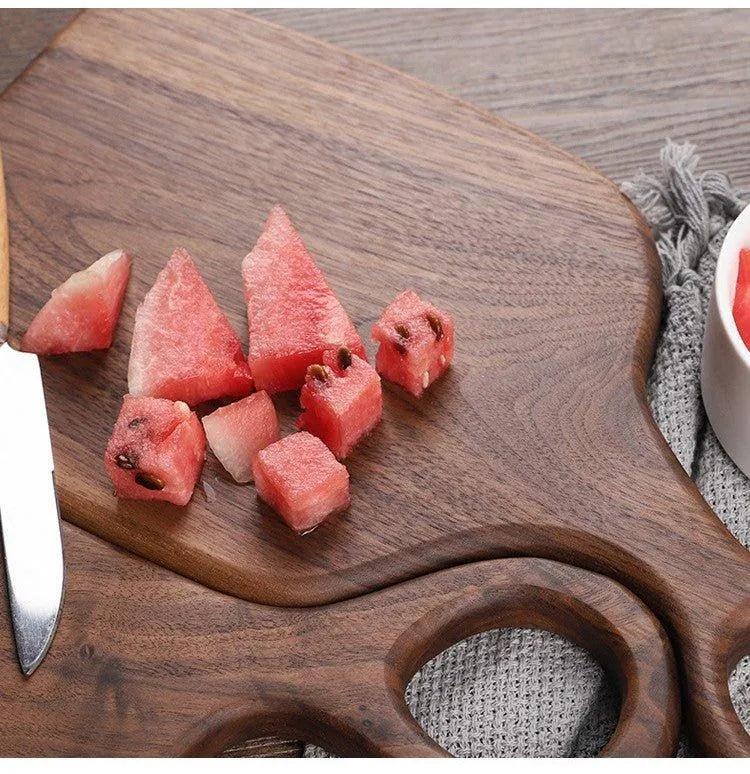 Black Walnut Wood Tray Solid Chopping Boards │ Modern Decorative Platter Kitchenware - Besontique Home