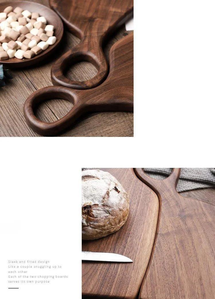 Black Walnut Wood Tray Solid Chopping Boards │ Modern Decorative Platter Kitchenware - Besontique Home