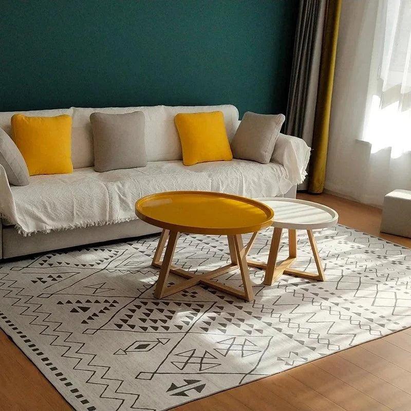 Bohemian Abstract Rugs │ Retro Moroccan Style Living Room Carpet - Besontique Home
