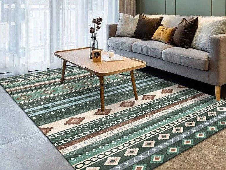 Bohemian Abstract Rugs │ Retro Moroccan Style Living Room Carpet - Besontique Home