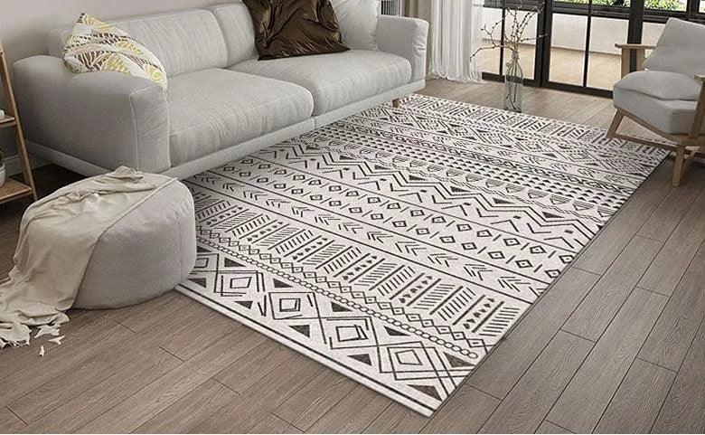 Bohemian Abstract Rugs │ Retro Moroccan Style Living Room Carpet - Besontique Home