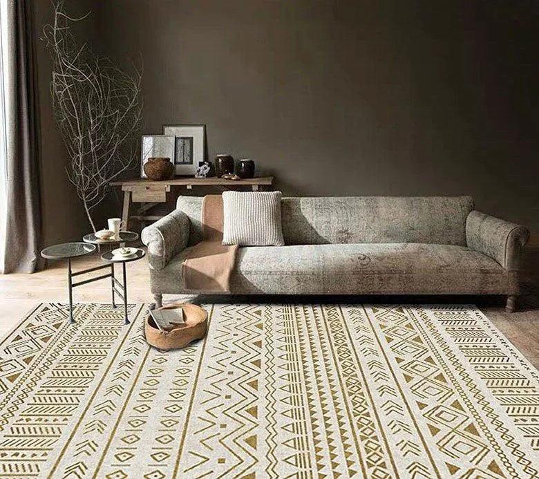 Bohemian Abstract Rugs │ Retro Moroccan Style Living Room Carpet - Besontique Home