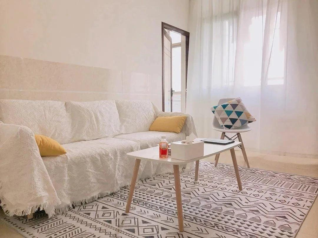 Bohemian Abstract Rugs │ Retro Moroccan Style Living Room Carpet - Besontique Home