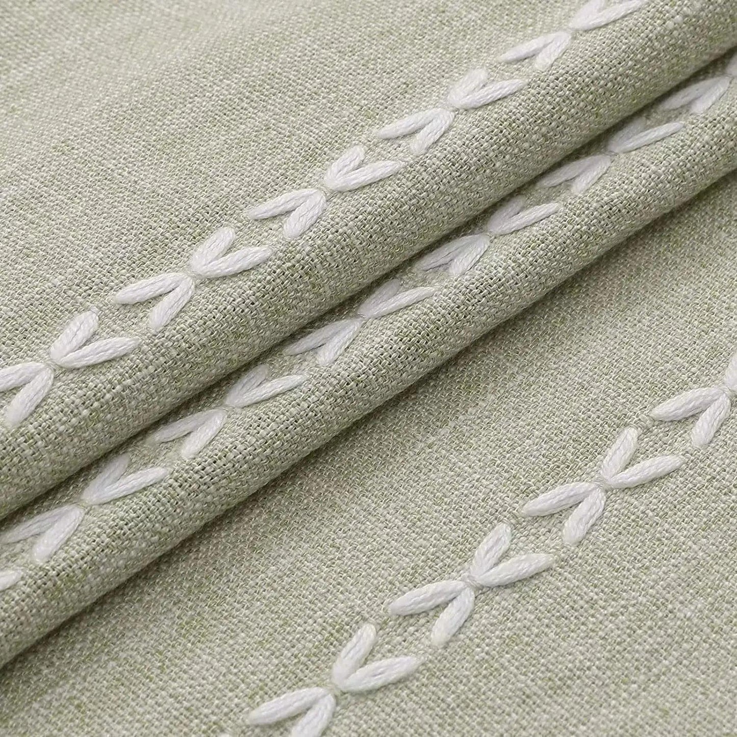 Bohemian Heavy Linen Shower Curtain with Tassel (1 pcs) │ For Modern Style Bathroom Decor - Besontique Home
