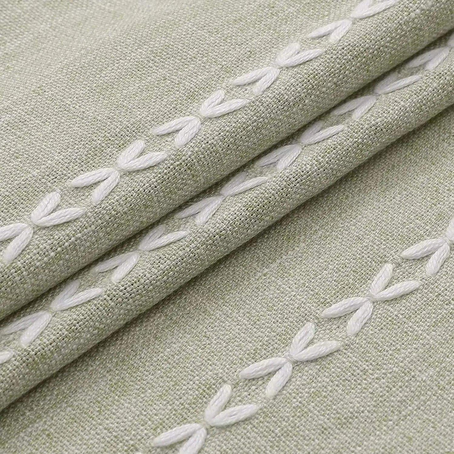 Bohemian Heavy Linen Shower Curtain with Tassel (1 pcs) │ For Modern Style Bathroom Decor - Besontique Home