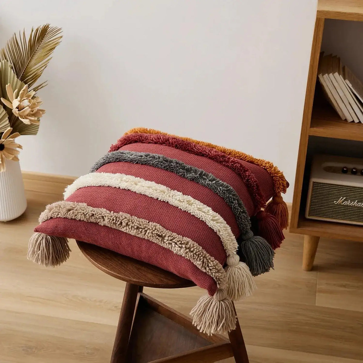 bohemian-stripe-knitted-cushion-cover-with-tassels-home-decor-tufted-throw-pillow-case-besontique-10 - Besontique Home