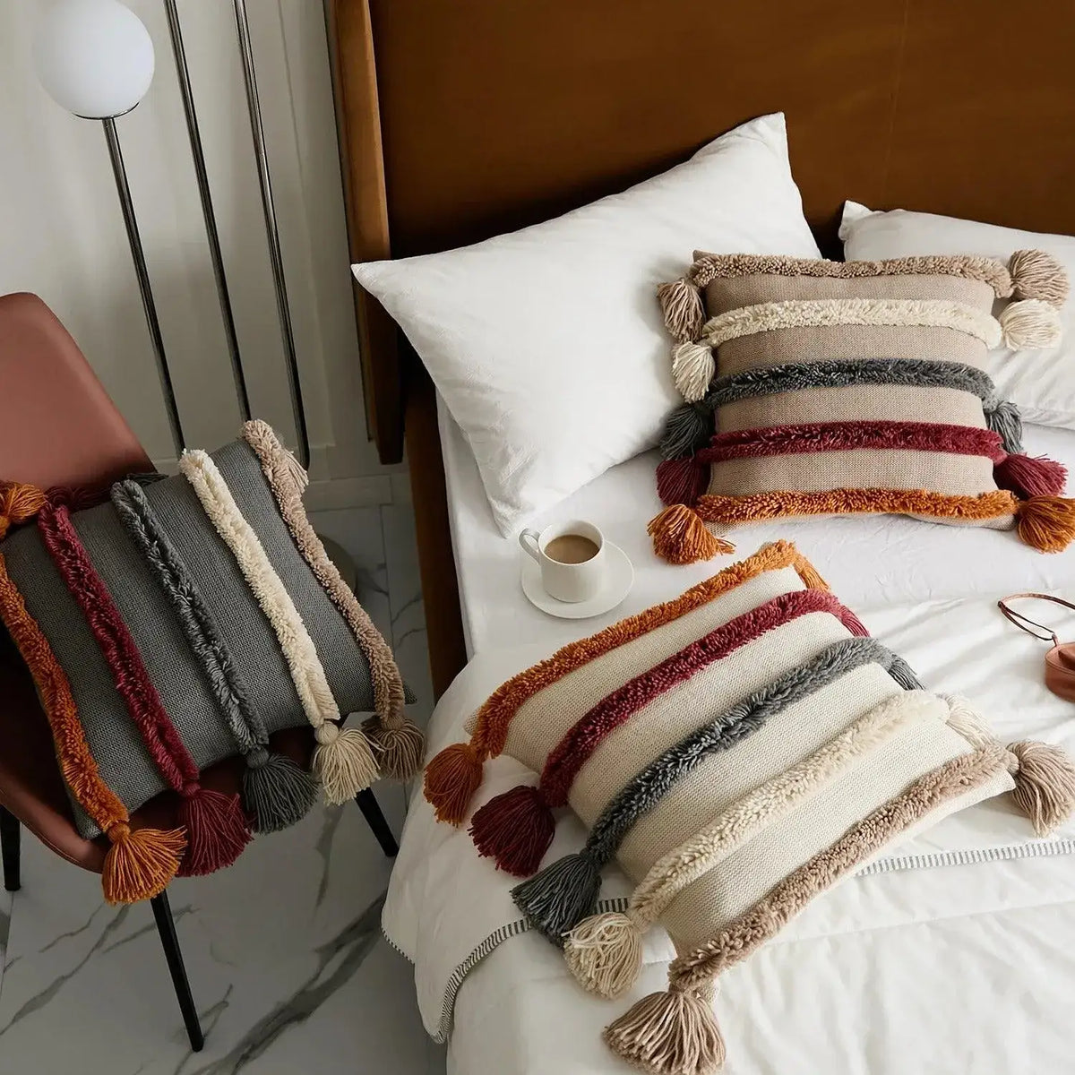 bohemian-stripe-knitted-cushion-cover-with-tassels-home-decor-tufted-throw-pillow-case-besontique-2 - Besontique Home