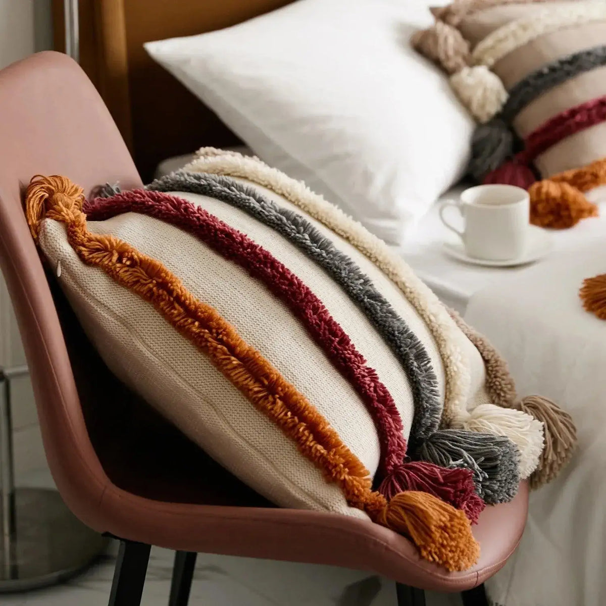 bohemian-stripe-knitted-cushion-cover-with-tassels-home-decor-tufted-throw-pillow-case-besontique-22 - Besontique Home