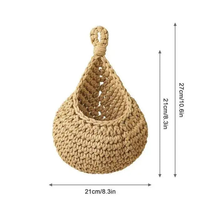 boho-style-hand-woven-wall-hanging-basket-jute-natural-wall-mounted-vegetable-fruit-storage-organizer-besontique-home-92099 - Besontique Home