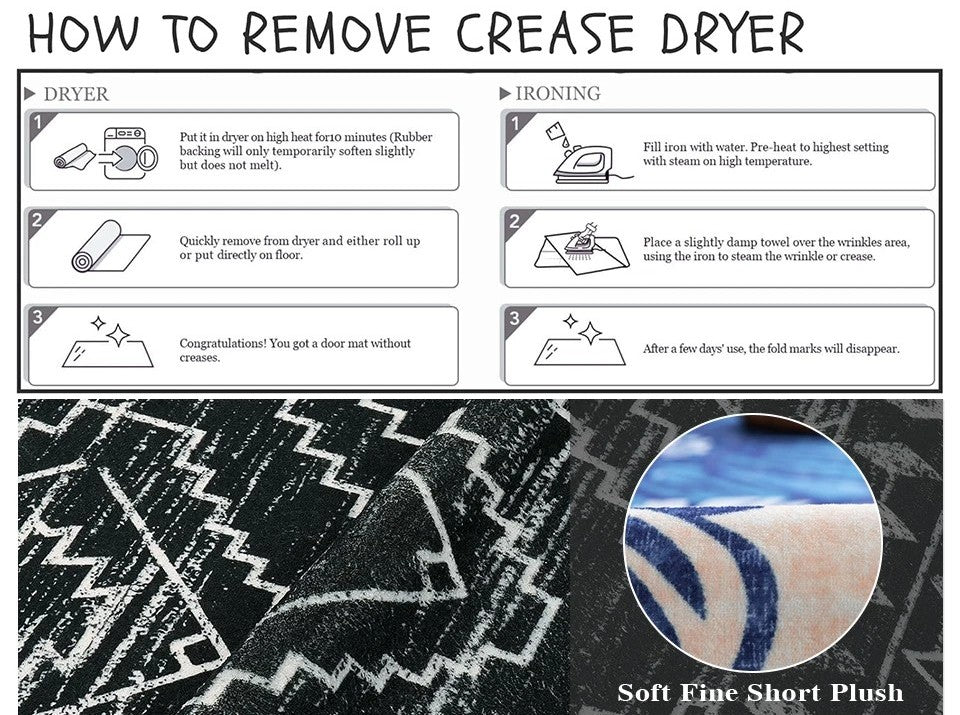 Boho Vintage Floral Round Rug | Non-Slip Decorative Floor Mat Carpet - Besontique Home