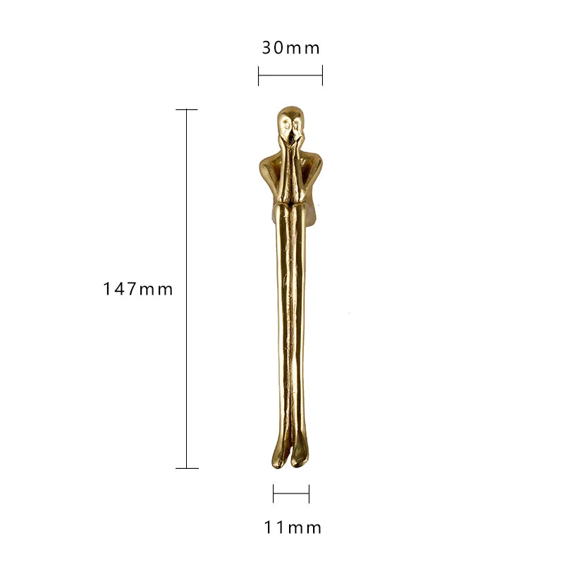Brass Gold Silver Creative Furniture Door Knob │ Modern Nordic Kitchen Drawer Wardrobe Handles - Besontique Home