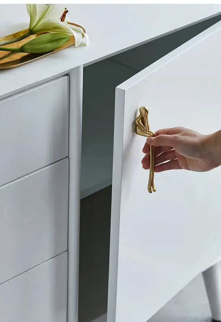 Brass Gold Silver Creative Furniture Door Knob │ Modern Nordic Kitchen Drawer Wardrobe Handles - Besontique Home