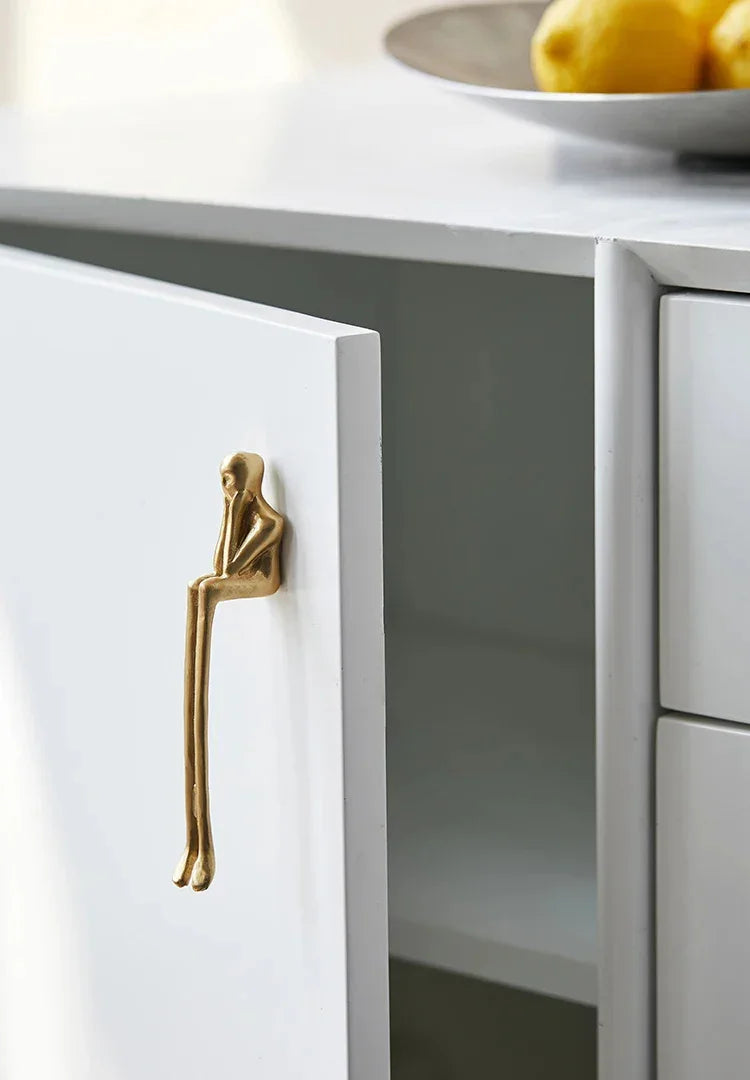Brass Gold Silver Creative Furniture Door Knob │ Modern Nordic Kitchen Drawer Wardrobe Handles - Besontique Home