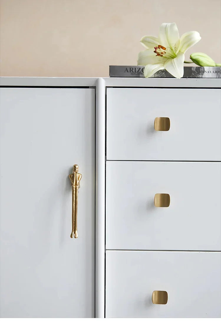 Brass Gold Silver Creative Furniture Door Knob │ Modern Nordic Kitchen Drawer Wardrobe Handles - Besontique Home