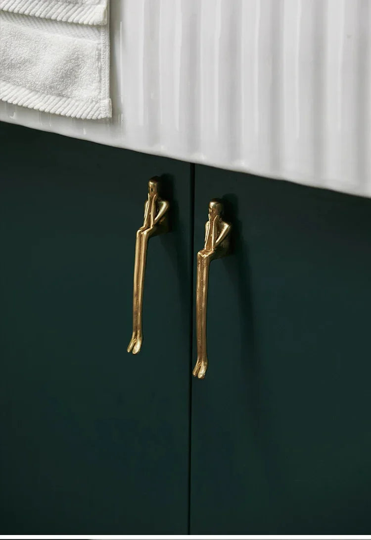 Brass Gold Silver Creative Furniture Door Knob │ Modern Nordic Kitchen Drawer Wardrobe Handles - Besontique Home