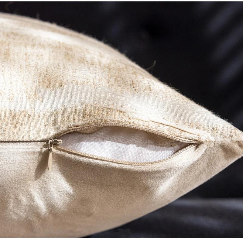 Brown Beige Geometric Chenille Cushion Cover │ Nordic Minimal Home Throw Pillow Covers - Besontique Home