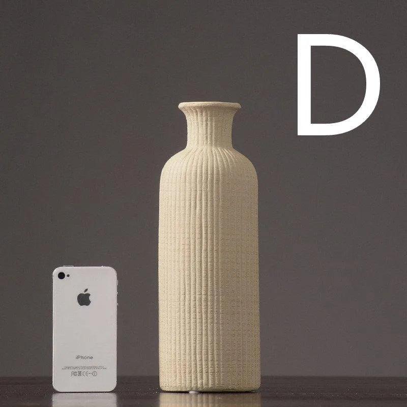 Brown Beige Gray Ceramic Flower Vase Pot │ Home Decoration Item - Besontique Home