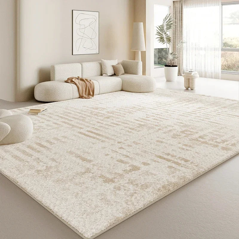 Beige Light Beige Luxury Home Floor Carpet │ Modern Boho Anti-Slip Decorative Rug