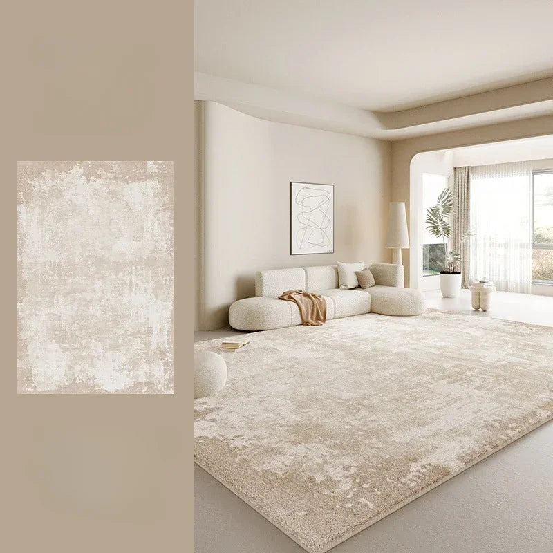 Beige Light Beige Luxury Home Floor Carpet │ Modern Boho Anti-Slip Decorative Rug