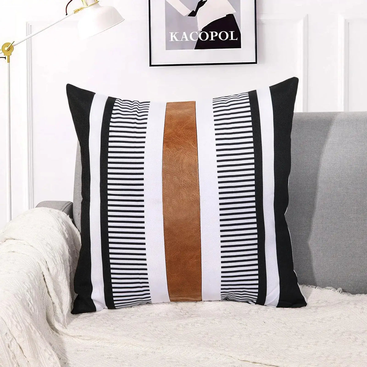 canvas-stripe-stitching-pillow-cover-cases-modern-artificial-leather-cushion-cover-besontique-home-76501 - Besontique Home