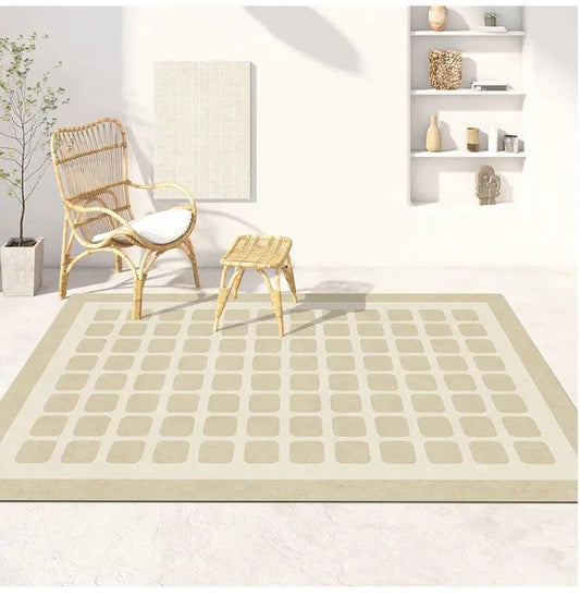 Checkerboard Pattern Home Decor Carpet │ Modern Geometric Decorative Floor Rug - Besontique Home
