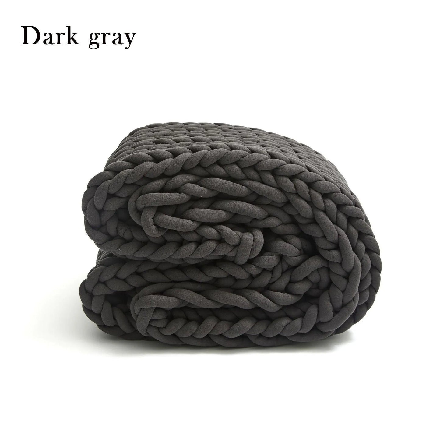 Chunky Knitted Cotton Blanket for Sofa Decor │ New Core-filled Yarn Hand-woven Blanket │ Super Thick Neutral Color Blanket - Besontique Home