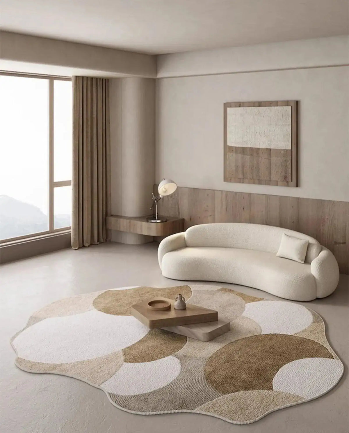 classical-post-modern-neutral-tone-irregular-carpet-modern-retro-american-large-area-carpet-rug-besontique-11 - Besontique Home