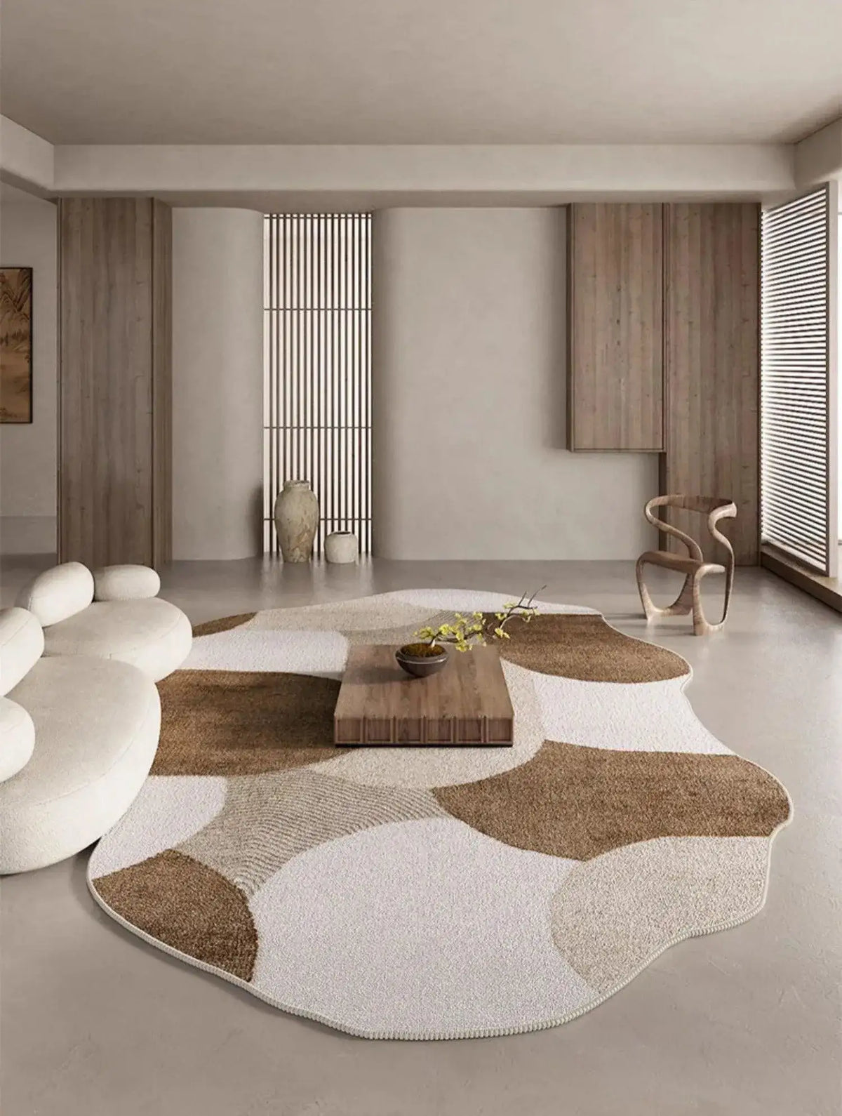 classical-post-modern-neutral-tone-irregular-carpet-modern-retro-american-large-area-carpet-rug-besontique-12 - Besontique Home