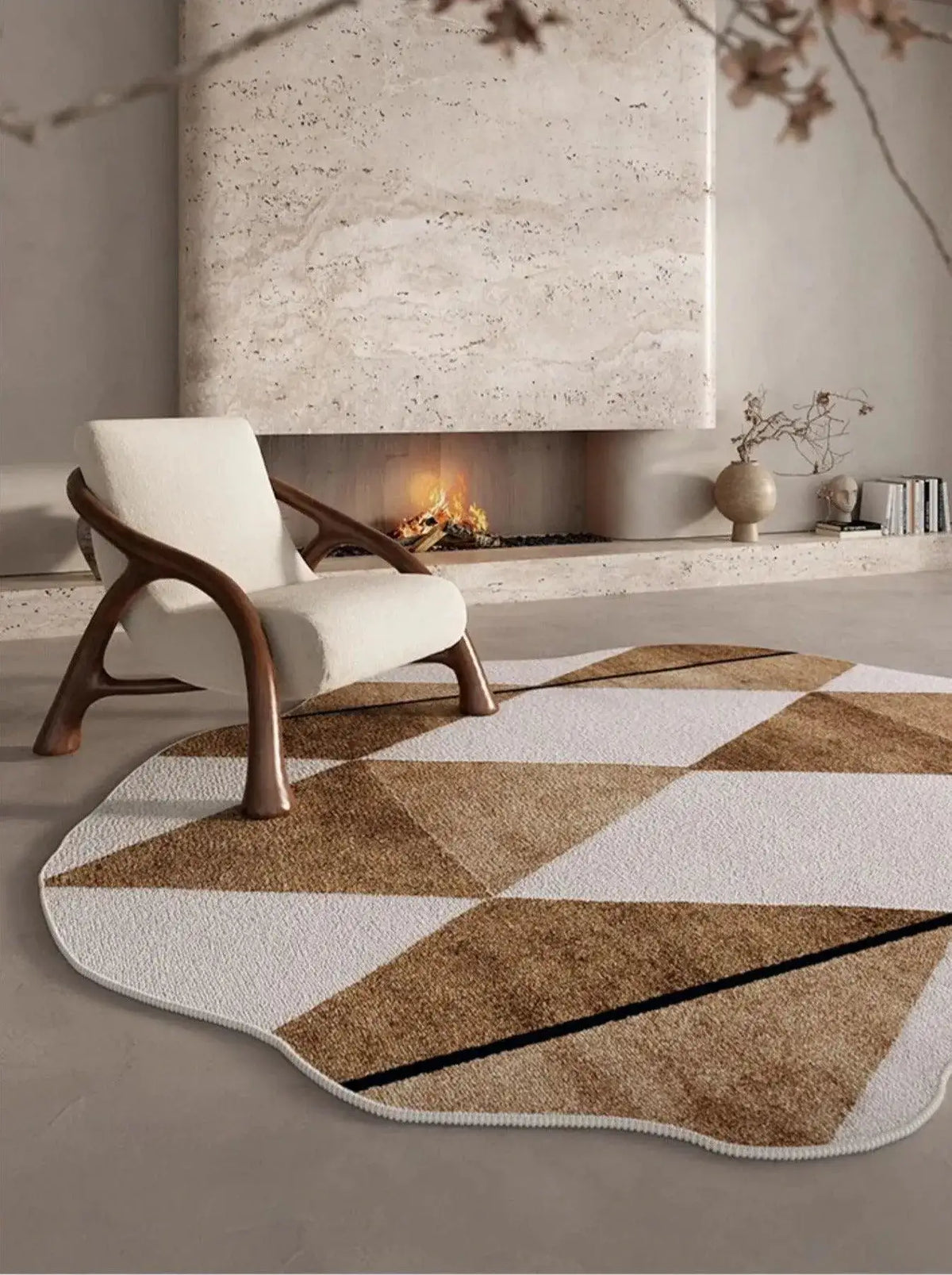 classical-post-modern-neutral-tone-irregular-carpet-modern-retro-american-large-area-carpet-rug-besontique-17 - Besontique Home
