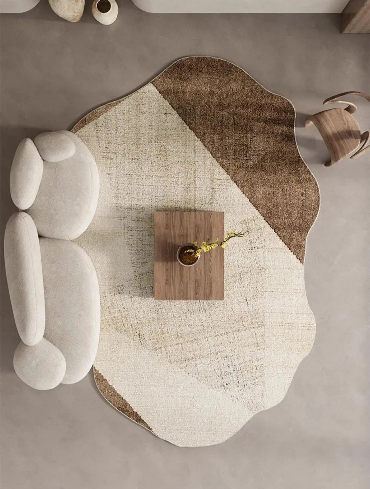 classical-post-modern-neutral-tone-irregular-carpet-modern-retro-american-large-area-carpet-rug-besontique-21 - Besontique Home