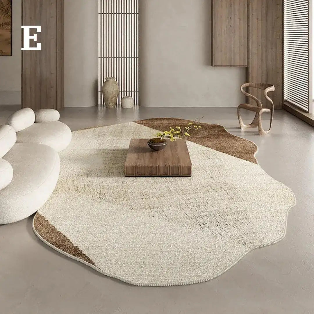 classical-post-modern-neutral-tone-irregular-carpet-modern-retro-american-large-area-carpet-rug-besontique-6 - Besontique Home