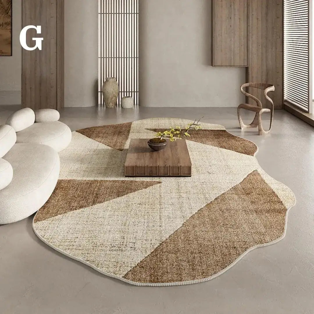 classical-post-modern-neutral-tone-irregular-carpet-modern-retro-american-large-area-carpet-rug-besontique-8 - Besontique Home