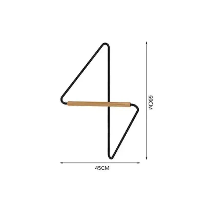 Corner Wooden Metal Wall Hanger │ Minimal Designer Style Coat Clothes Rack - Besontique Home
