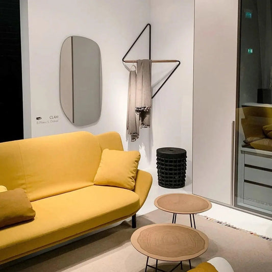 Corner Wooden Metal Wall Hanger │ Minimal Designer Style Coat Clothes Rack - Besontique Home