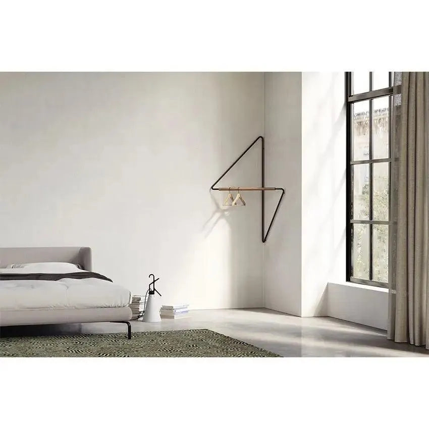 Corner Wooden Metal Wall Hanger │ Minimal Designer Style Coat Clothes Rack - Besontique Home