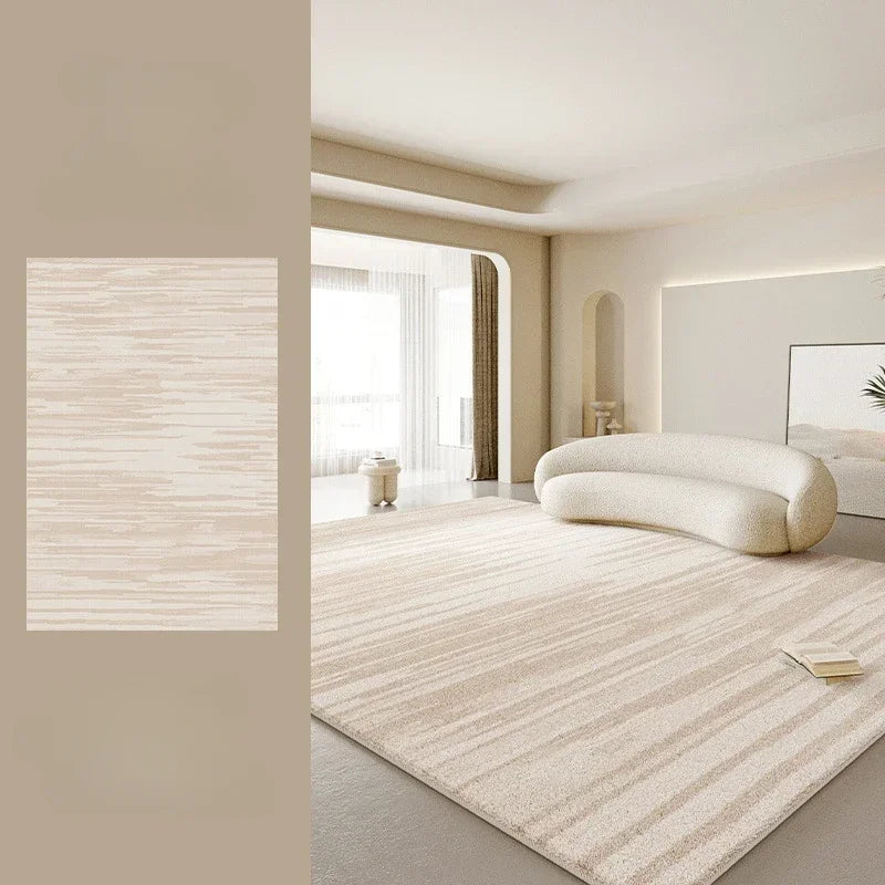Beige Light Beige Luxury Home Floor Carpet │ Modern Boho Anti-Slip Decorative Rug