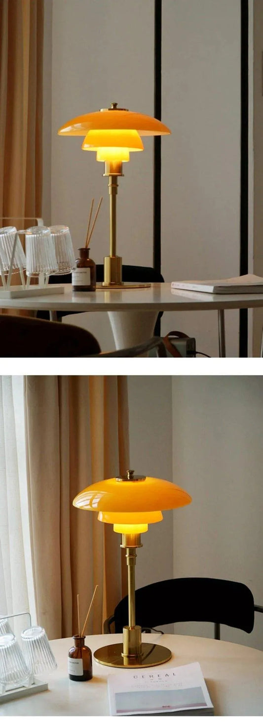 Danish Designer Glass Table Lamps │ Modern Nordic LED Living Bedroom Decor Lighting Desk Lamp - Besontique Home