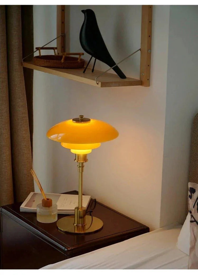 Danish Designer Glass Table Lamps │ Modern Nordic LED Living Bedroom Decor Lighting Desk Lamp - Besontique Home