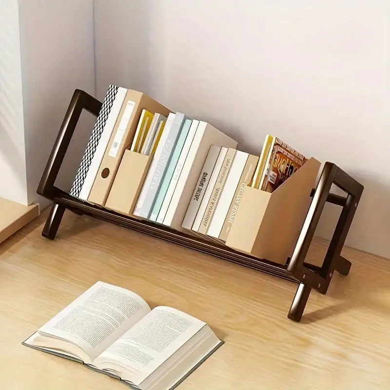 dark-brown-wood-white-bookcase-bookshelf-simple-home-decoration-multi-use-book-storage-organizer-besontique-home-65236 - Besontique Home